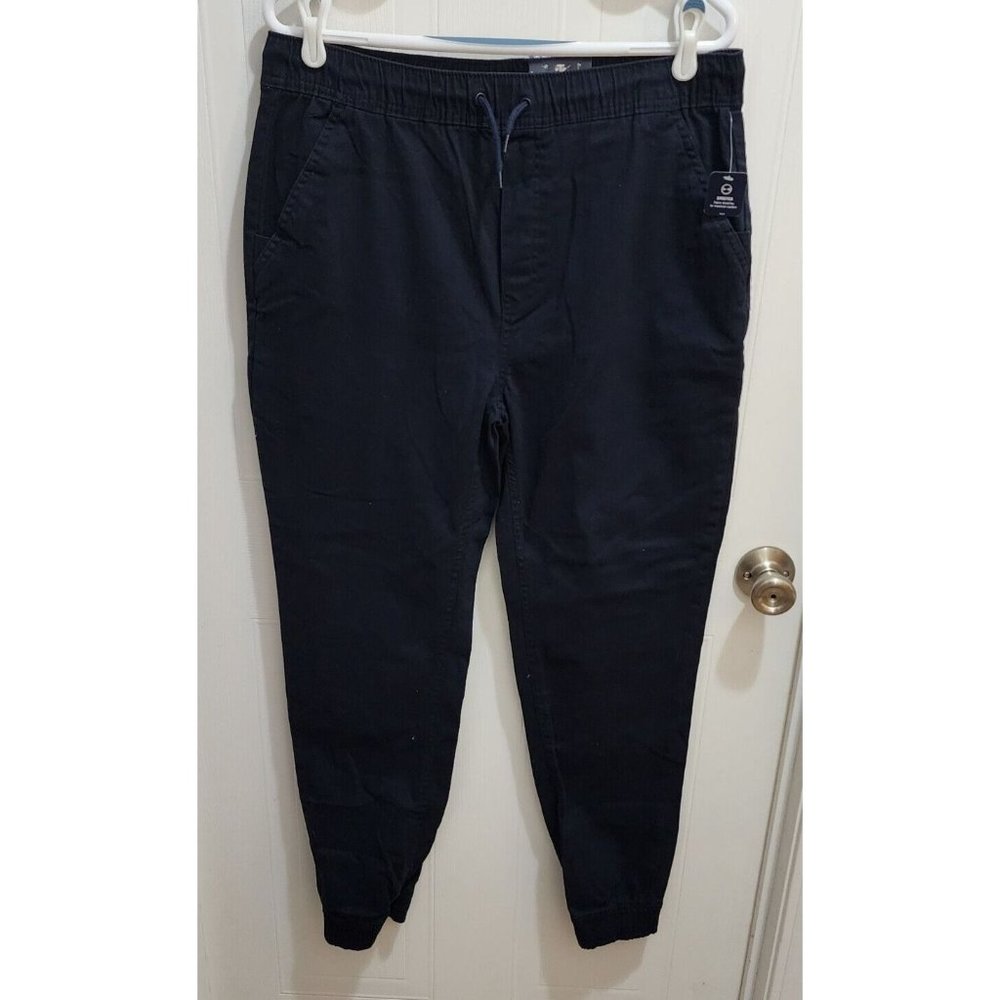 NEW IZOD Approved Schoolwear Men's Navy Blue Stretch Pants Drawstrings‎ Sz 36-38